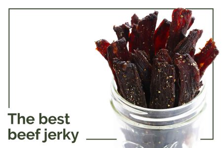 super delicious beef jerky in a container presented by Cuca Bali