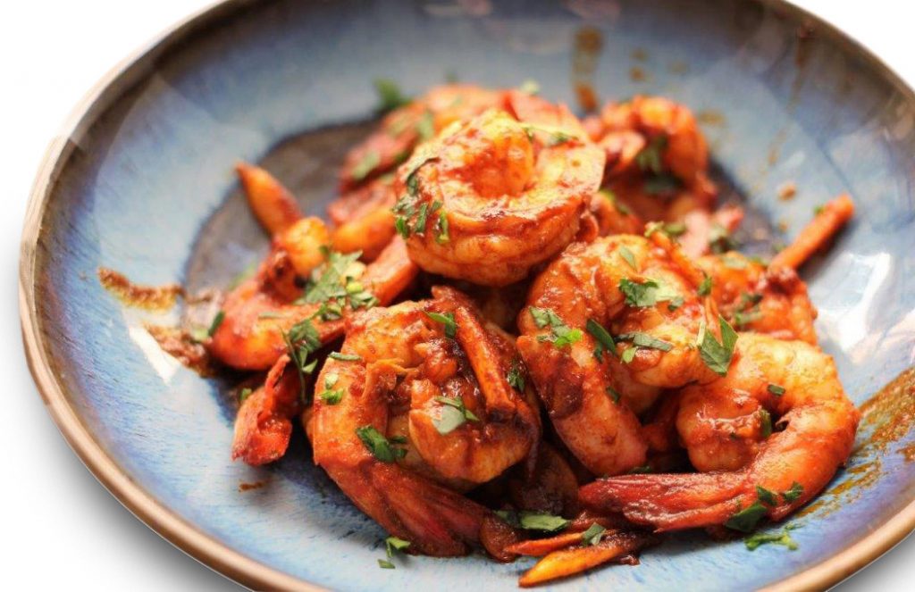 A super delicious shrimp meal by Cuca Bali