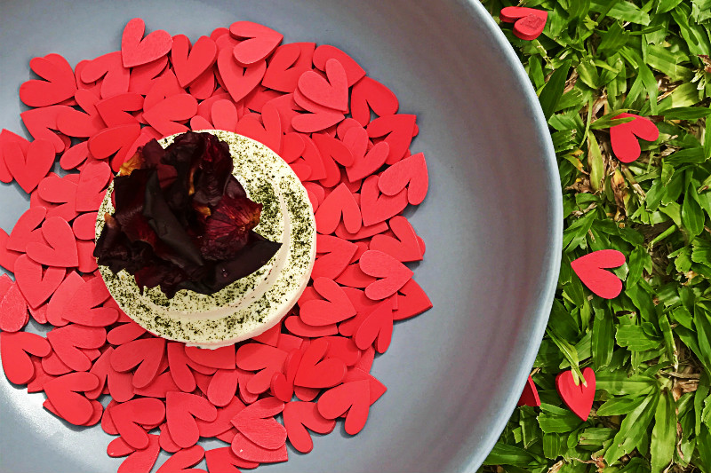 special presentation of food during the valentine's day in Cuca Bali restaurant