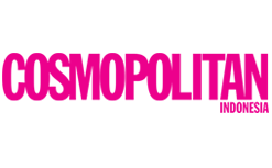 The words cosmopolitan Indonesia in Pink