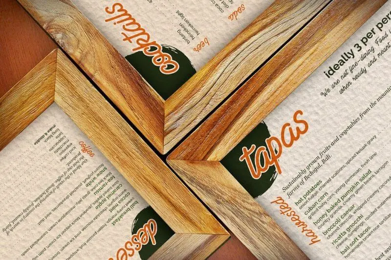 Tapas special menu from Cuca Bali