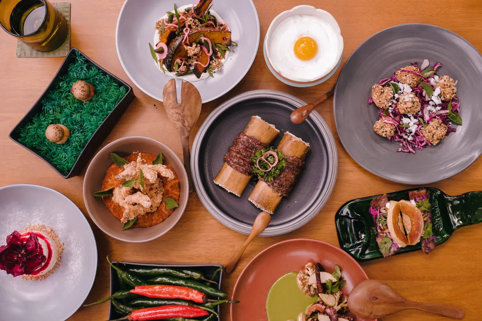 various dishes