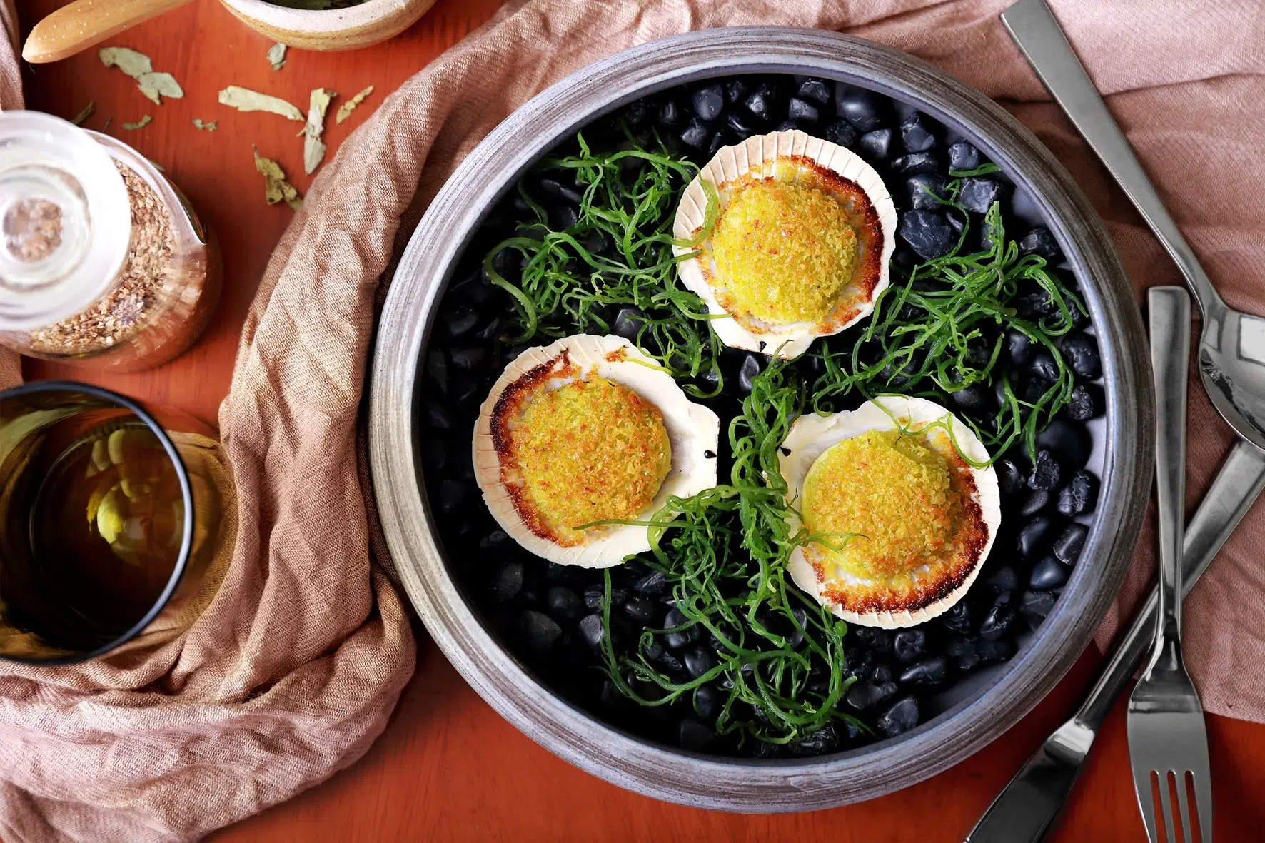 tapas baked scallop